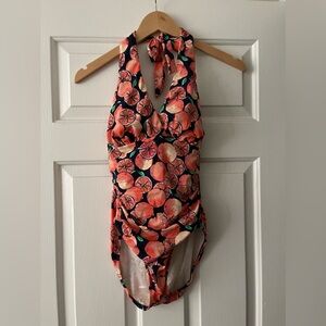 Talbots One Piece Halter Bathing Suit